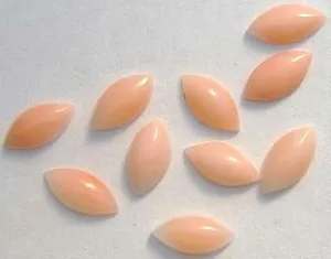 10x5mm Natural Angel Skin Coral Marquise Cabochon