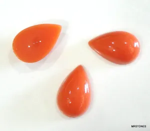 10x6mm (KCBP) Acrylic Coral Pear Cabochon