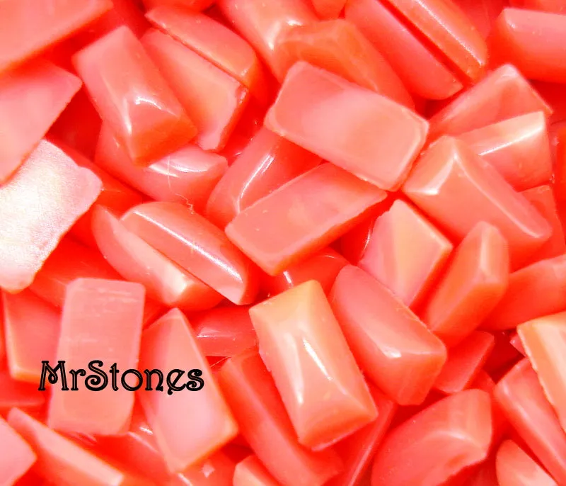 5x2mm (3932) Coral Color Flat Back Baguette
