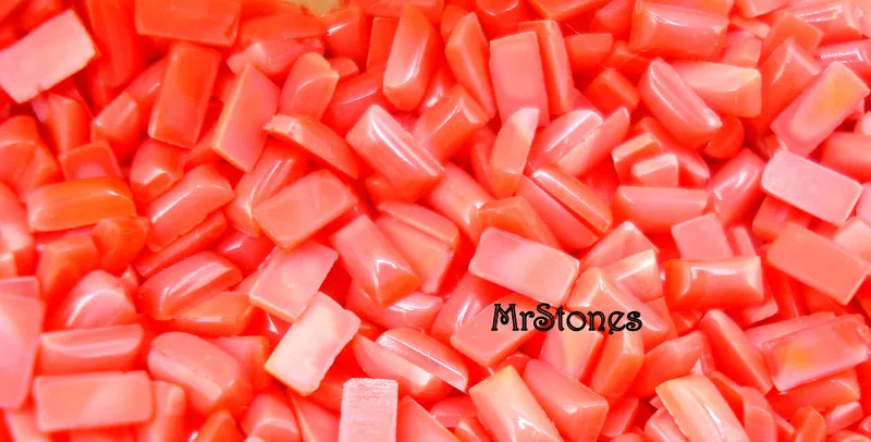 5x2mm (3932) Coral Color Flat Back Baguette