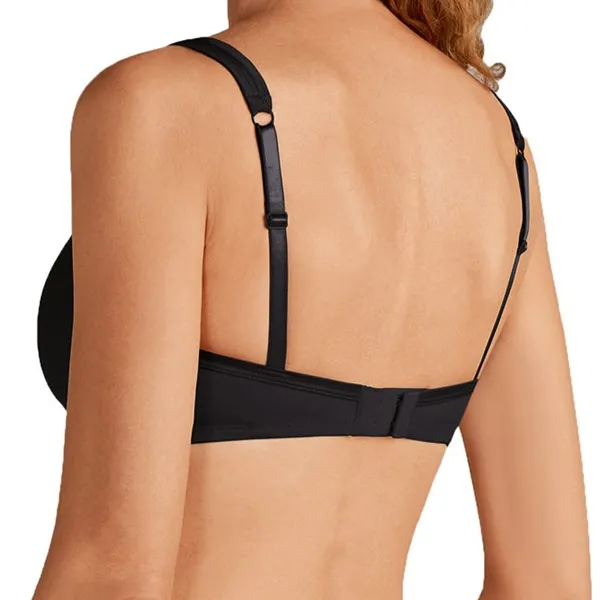 Amoena Lara Satin Non-Wired Pocketed Mastectomy Bra - Black 44212