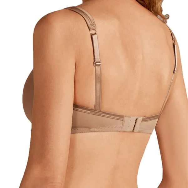 Amoena Lara Satin Pocketed Non-Wired Mastectomy Bra - Nude 44214
