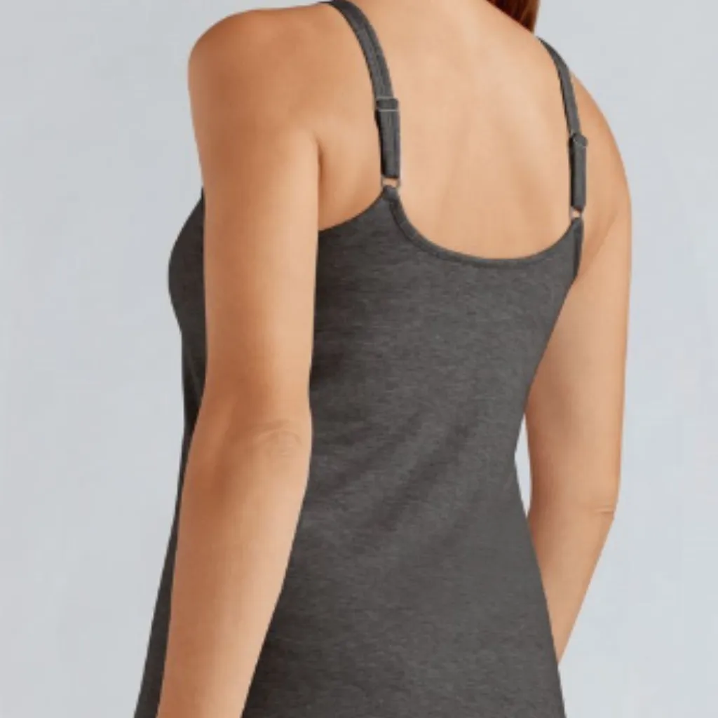 Amoena Valletta Pocketed Mastectomy Singlet/Cami  - Charcoal 44076 limited availability