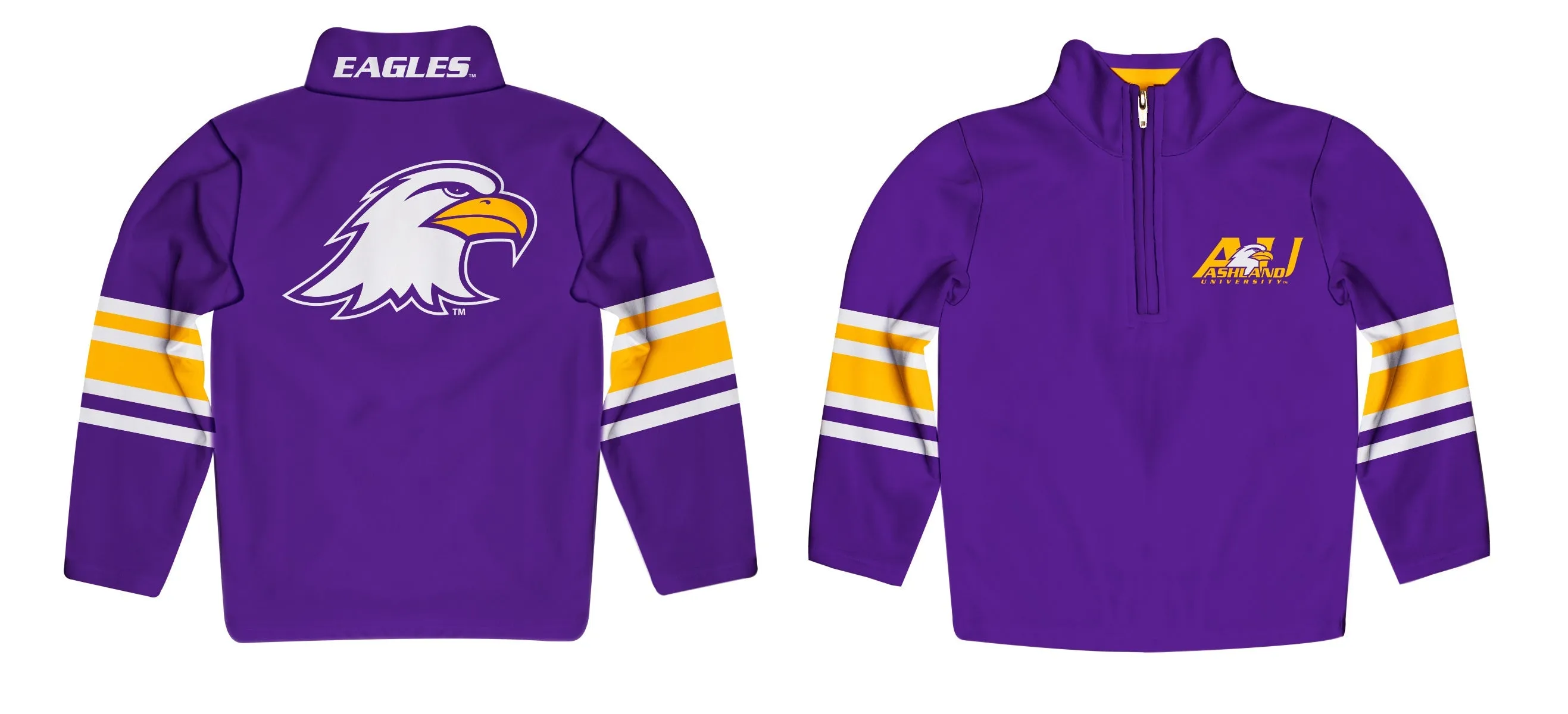 Ashland University AU Eagles Game Day Purple Quarter Zip Pullover Sweatshirt for Toddlers and Youth