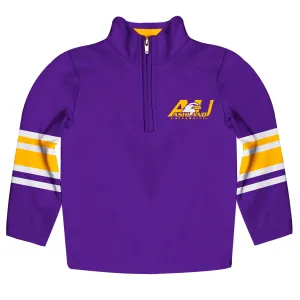 Ashland University AU Eagles Game Day Purple Quarter Zip Pullover Sweatshirt for Toddlers and Youth