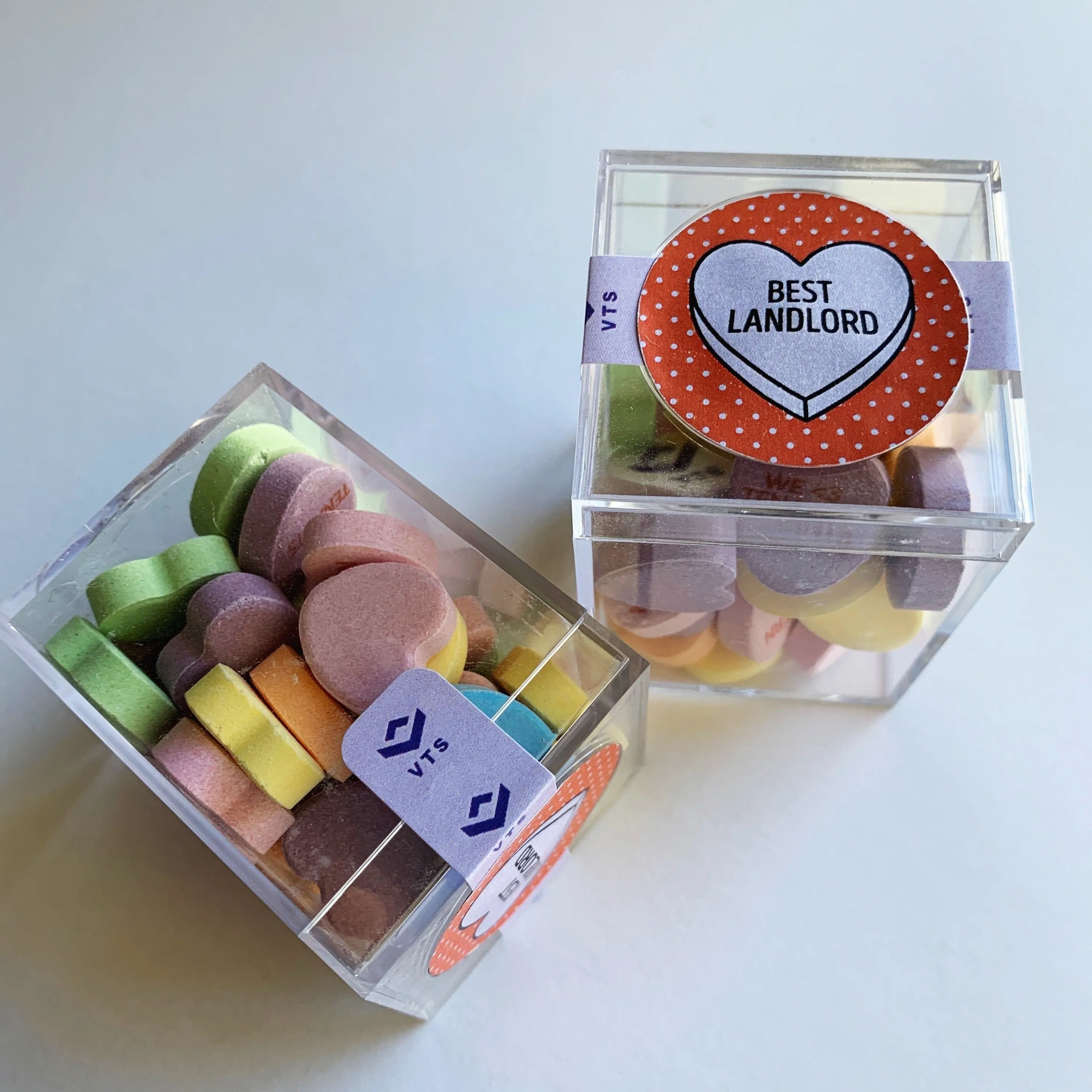 Candy Hearts Branded Cubes (Min 12 Cubes)