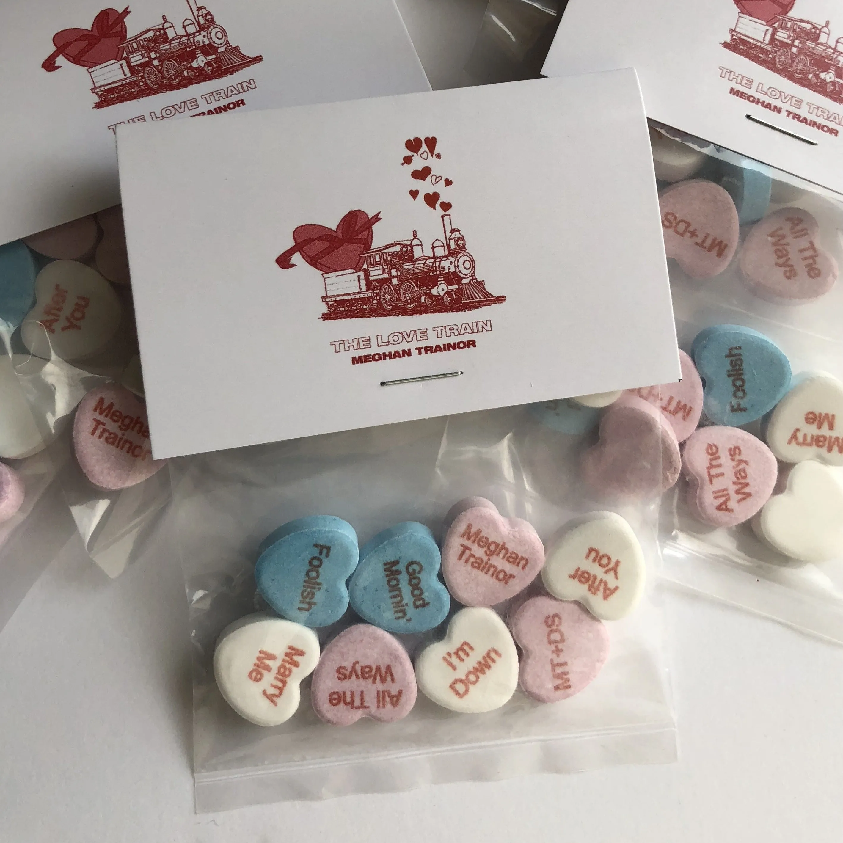 Candy Hearts Personalized Bags - 8 Candies Per Bag (100 Bag Minimum)
