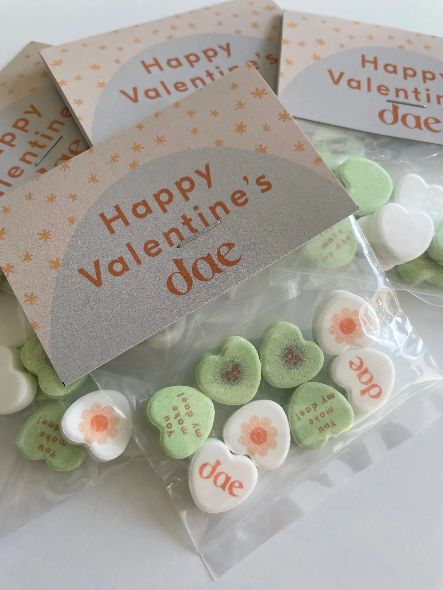 Candy Hearts Personalized Bags - 8 Candies Per Bag (100 Bag Minimum)