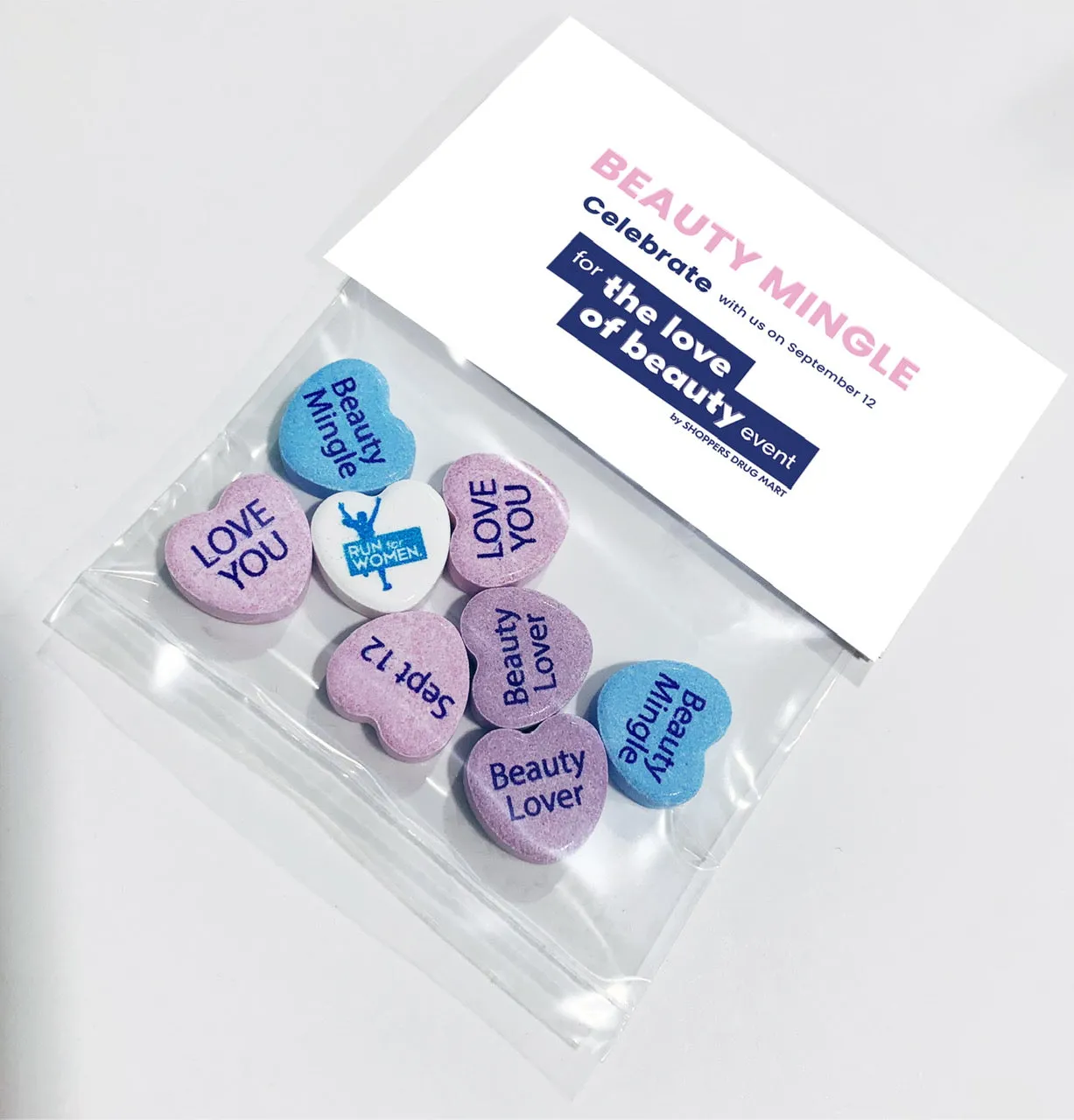 Candy Hearts Personalized Bags - 8 Candies Per Bag (100 Bag Minimum)