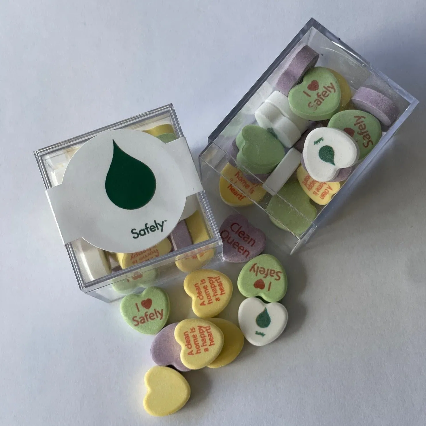 Candy Hearts Personalized Valentines Conversation Cubes - 30 Candies Per Cube