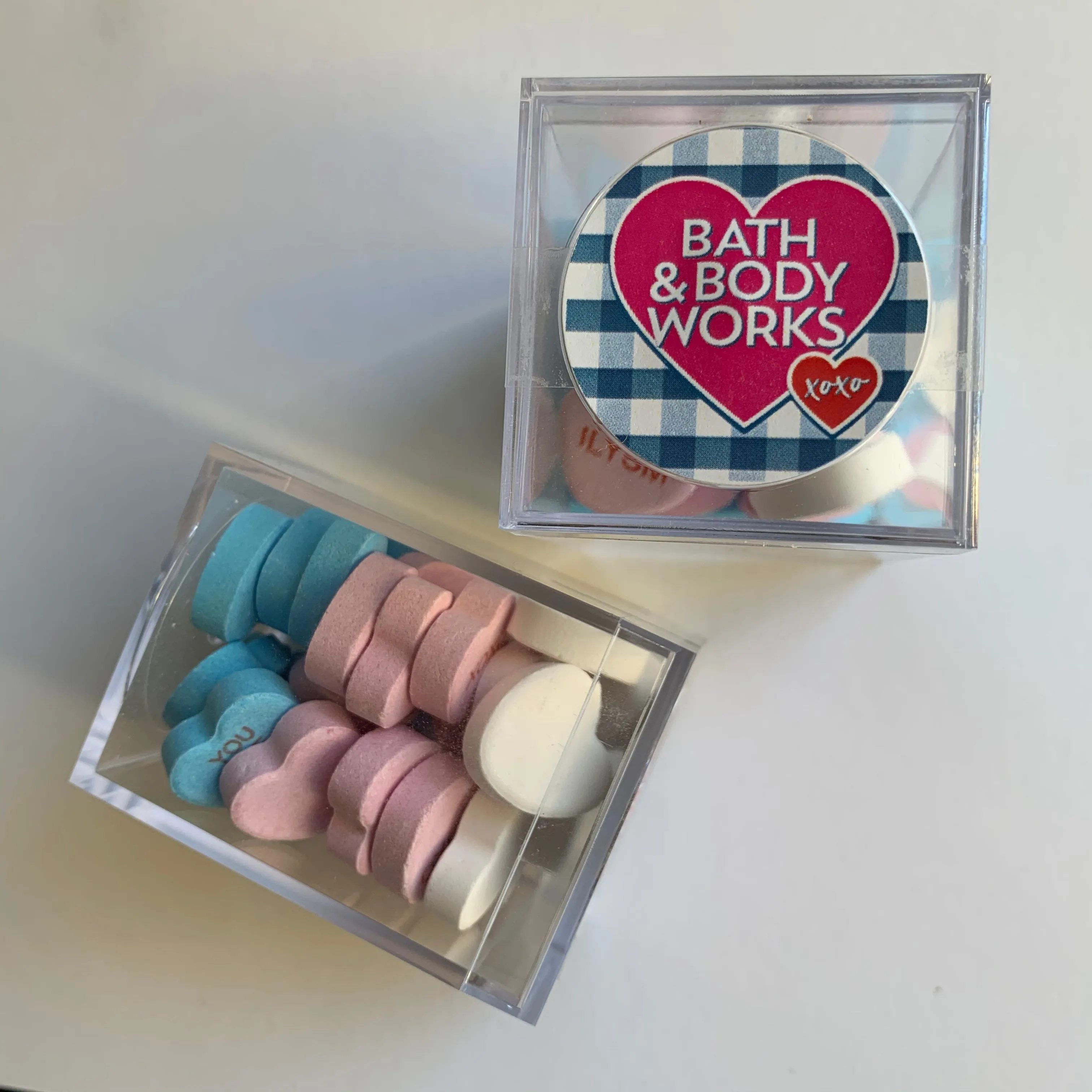 Candy Hearts Personalized Valentines Conversation Cubes - 30 Candies Per Cube