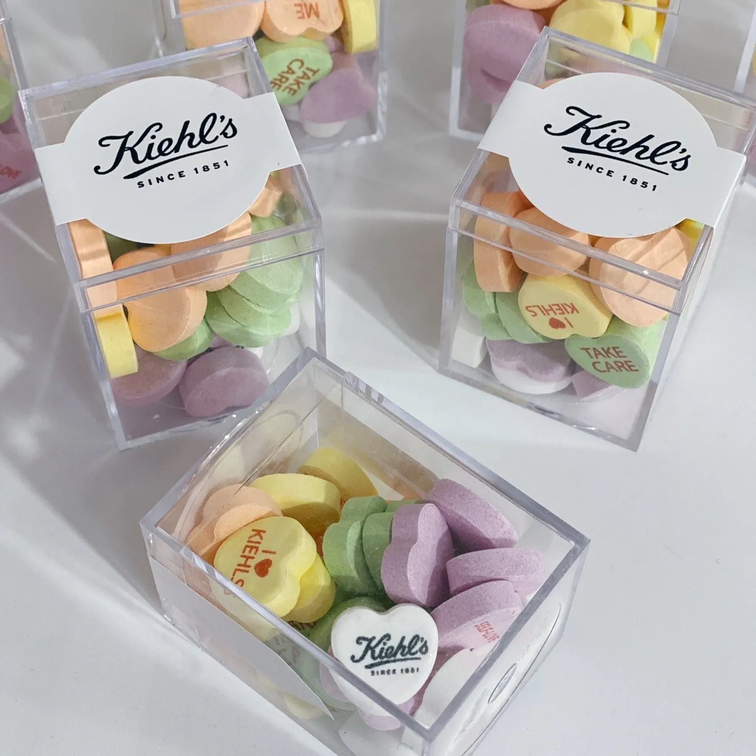 Candy Hearts Personalized Valentines Conversation Cubes - 30 Candies Per Cube