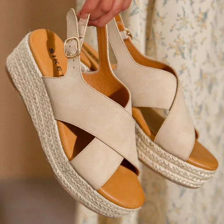 Cross Strap Comfortable Platform Women Sandals