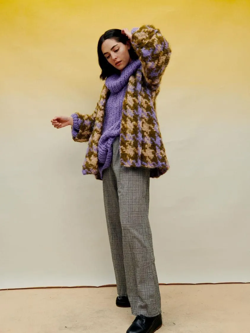 Culotte pant (Linen) - Prince of wales Check weave