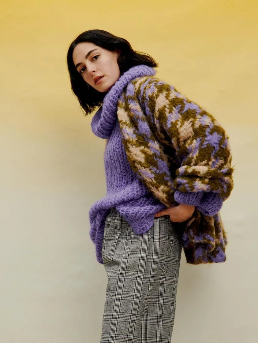 Culotte pant (Linen) - Prince of wales Check weave