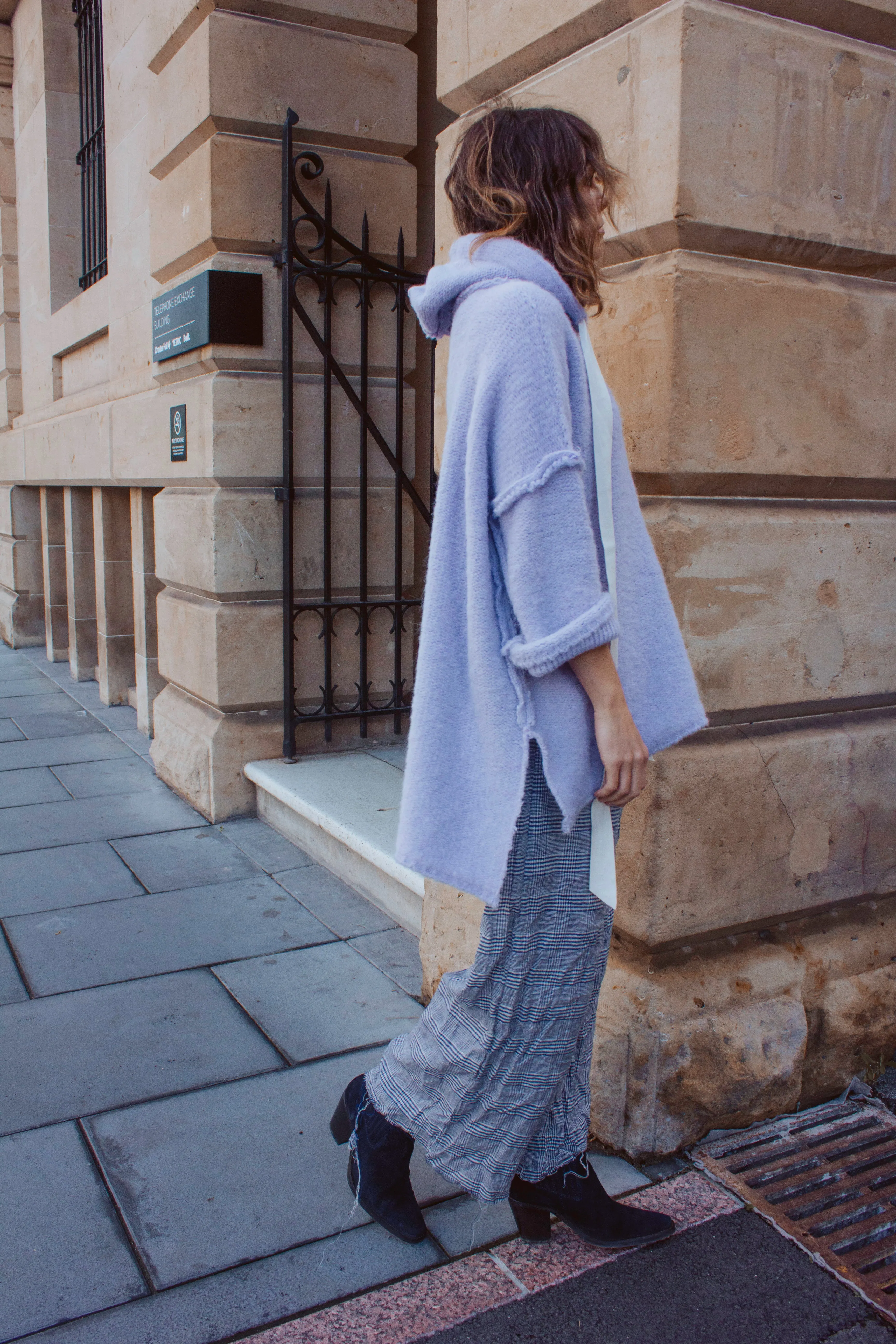 Culotte pant (Linen) - Prince of wales Check weave