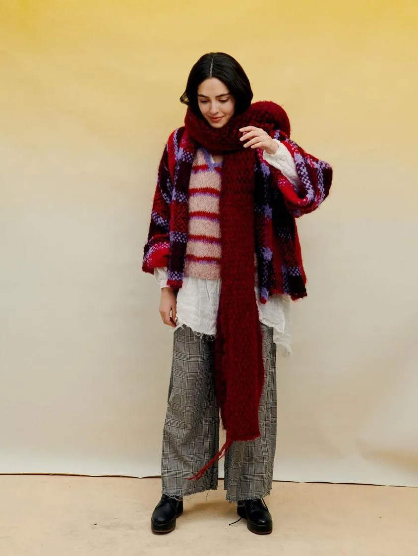 Culotte pant (Linen) - Prince of wales Check weave