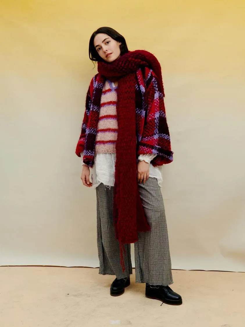 Culotte pant (Linen) - Prince of wales Check weave