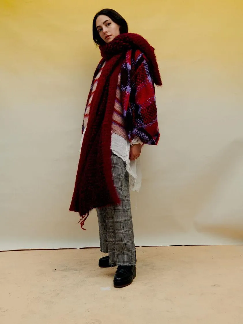 Culotte pant (Linen) - Prince of wales Check weave