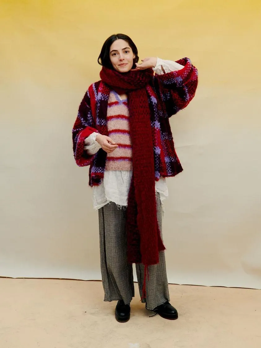 Culotte pant (Linen) - Prince of wales Check weave