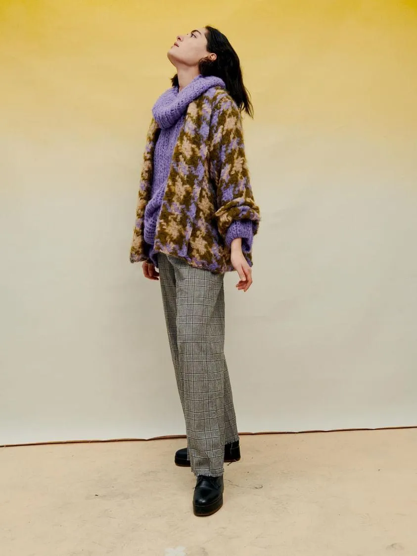 Culotte pant (Linen) - Prince of wales Check weave