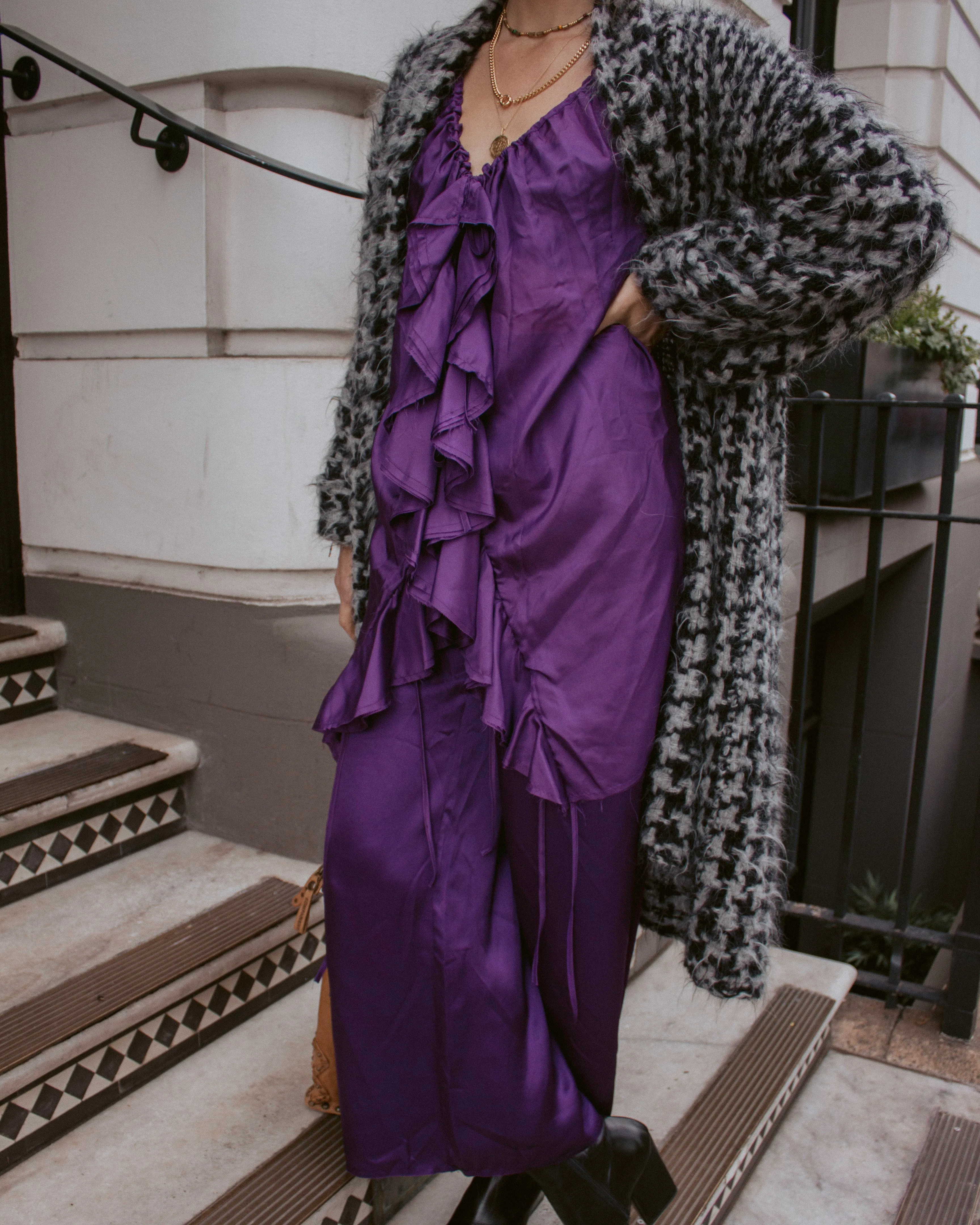 Culotte pant (Linen) - Prince of wales Check weave