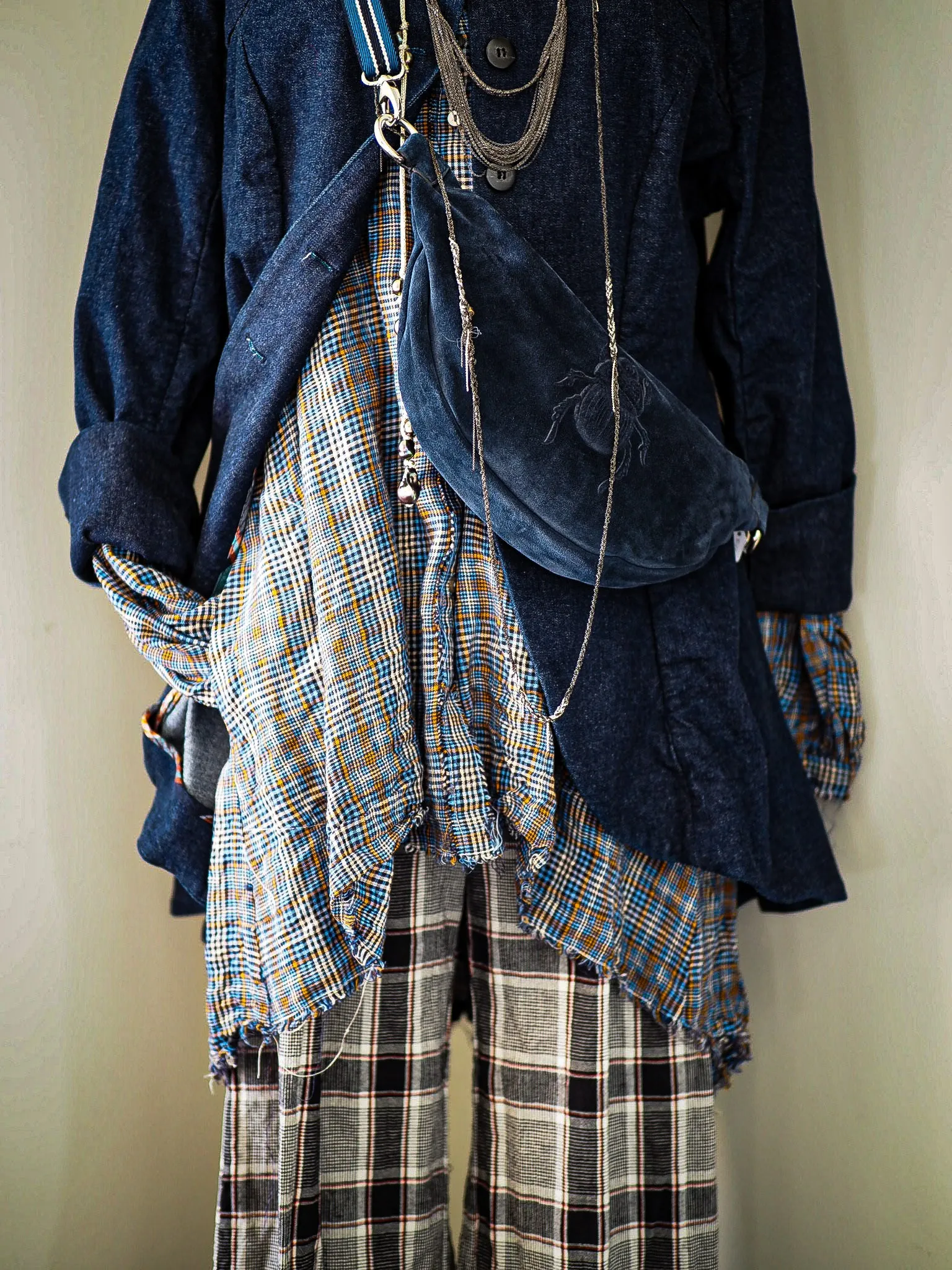 Culotte pants (Linen) tartan check