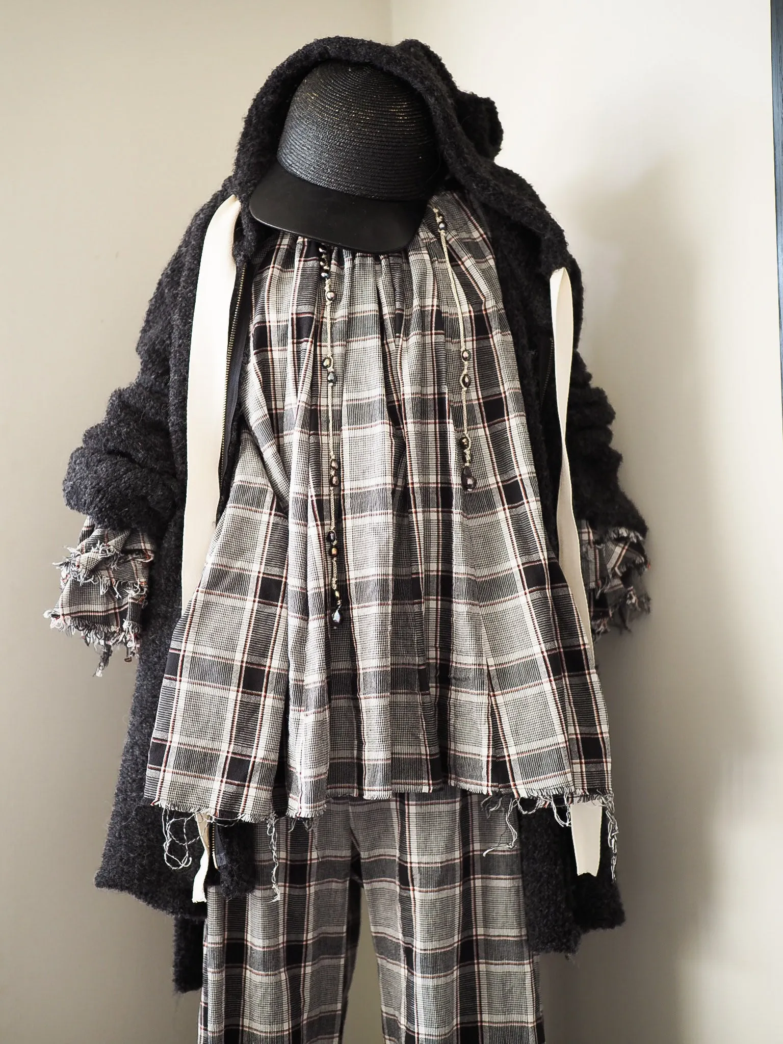 Culotte pants (Linen) tartan check