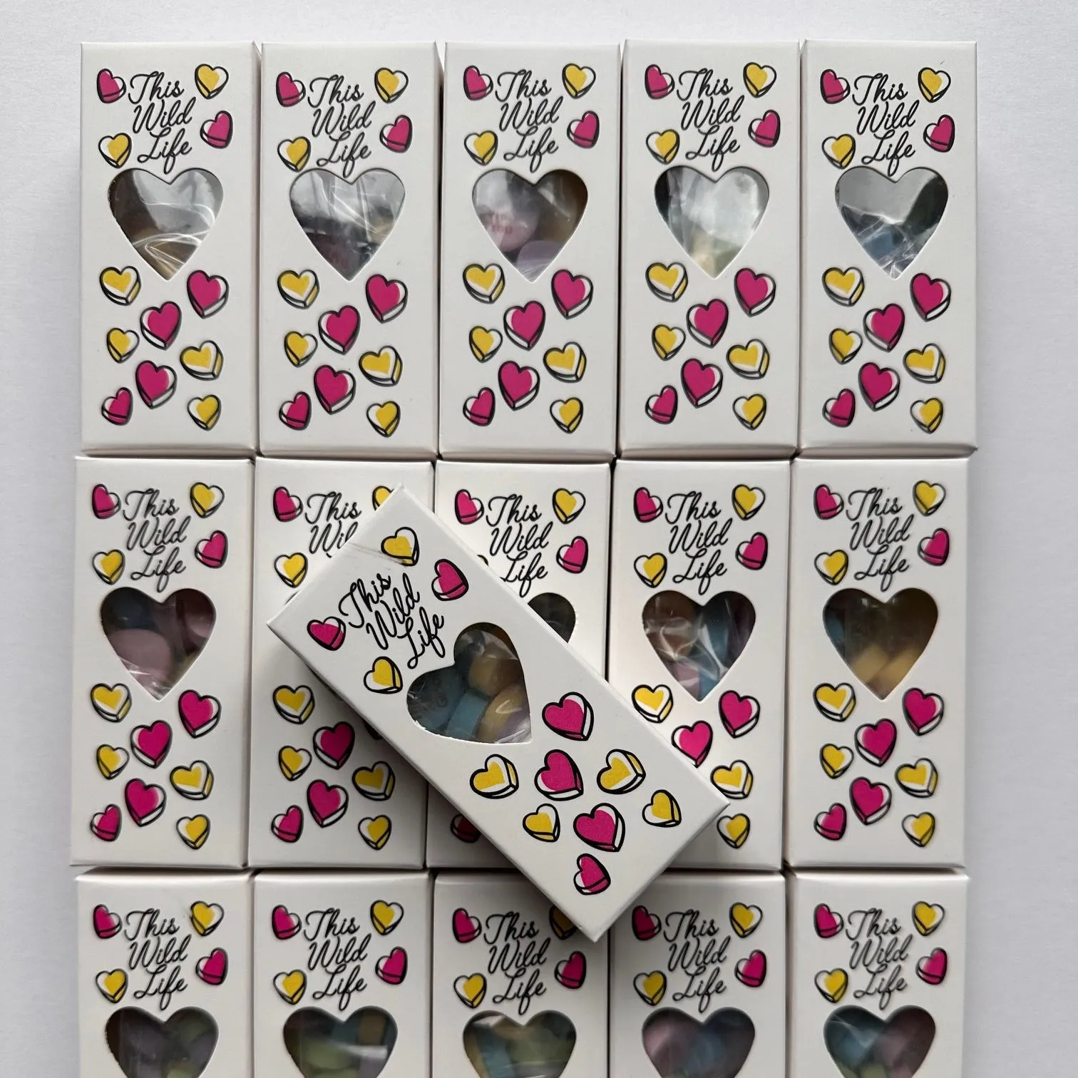 Custom Candy Conversation Hearts in Branded Valentines Boxes