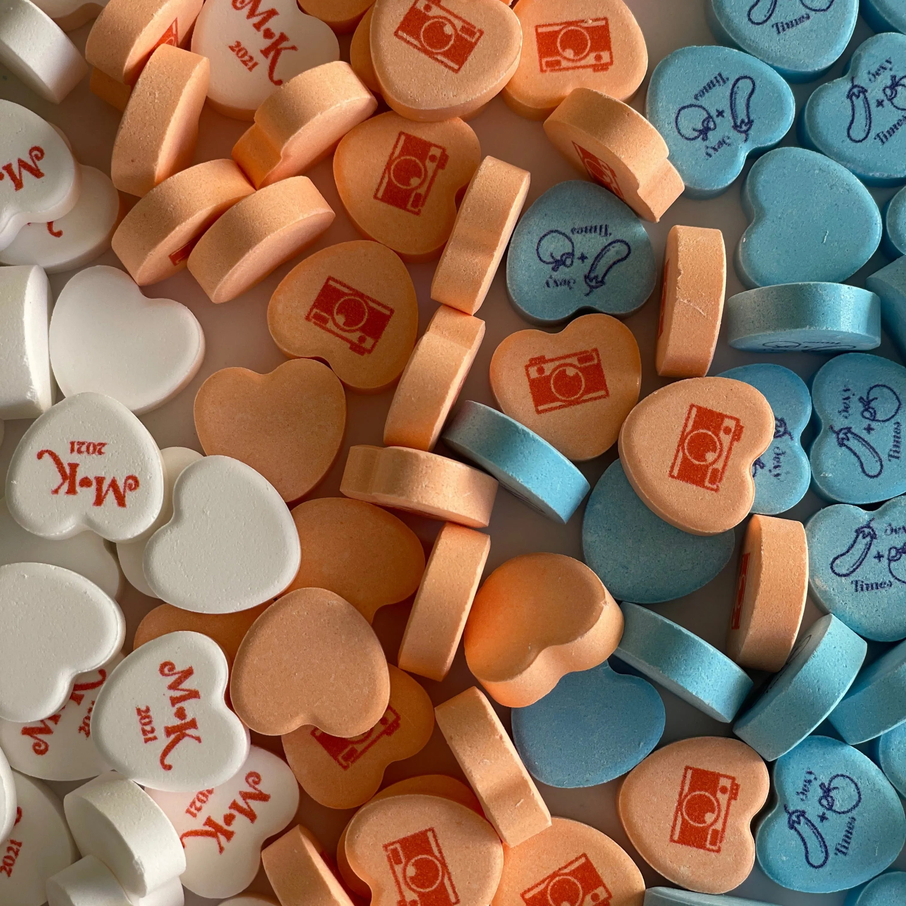 Custom Candy Conversation Hearts in Branded Valentines Boxes