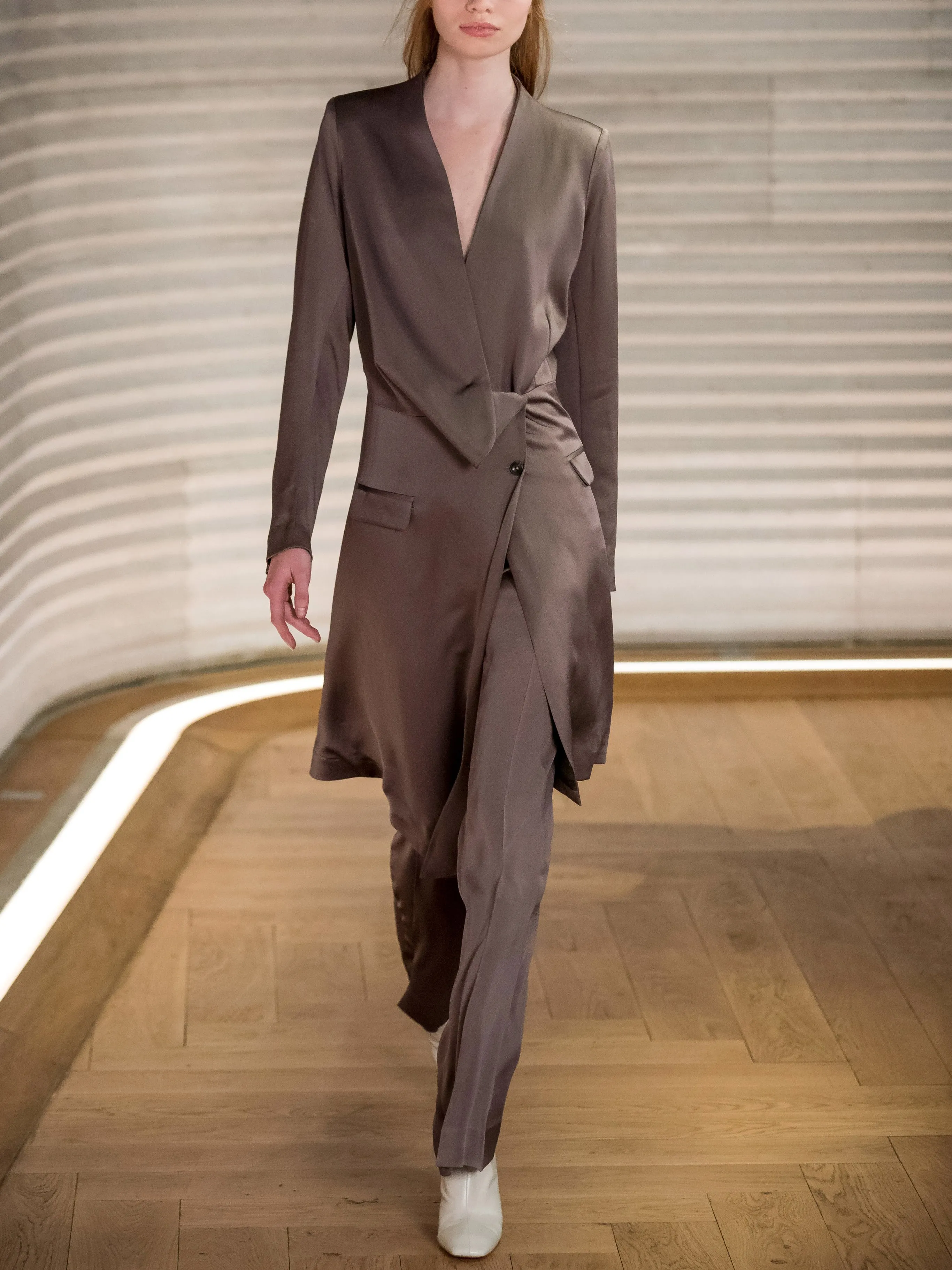 Draped Tailored Dress