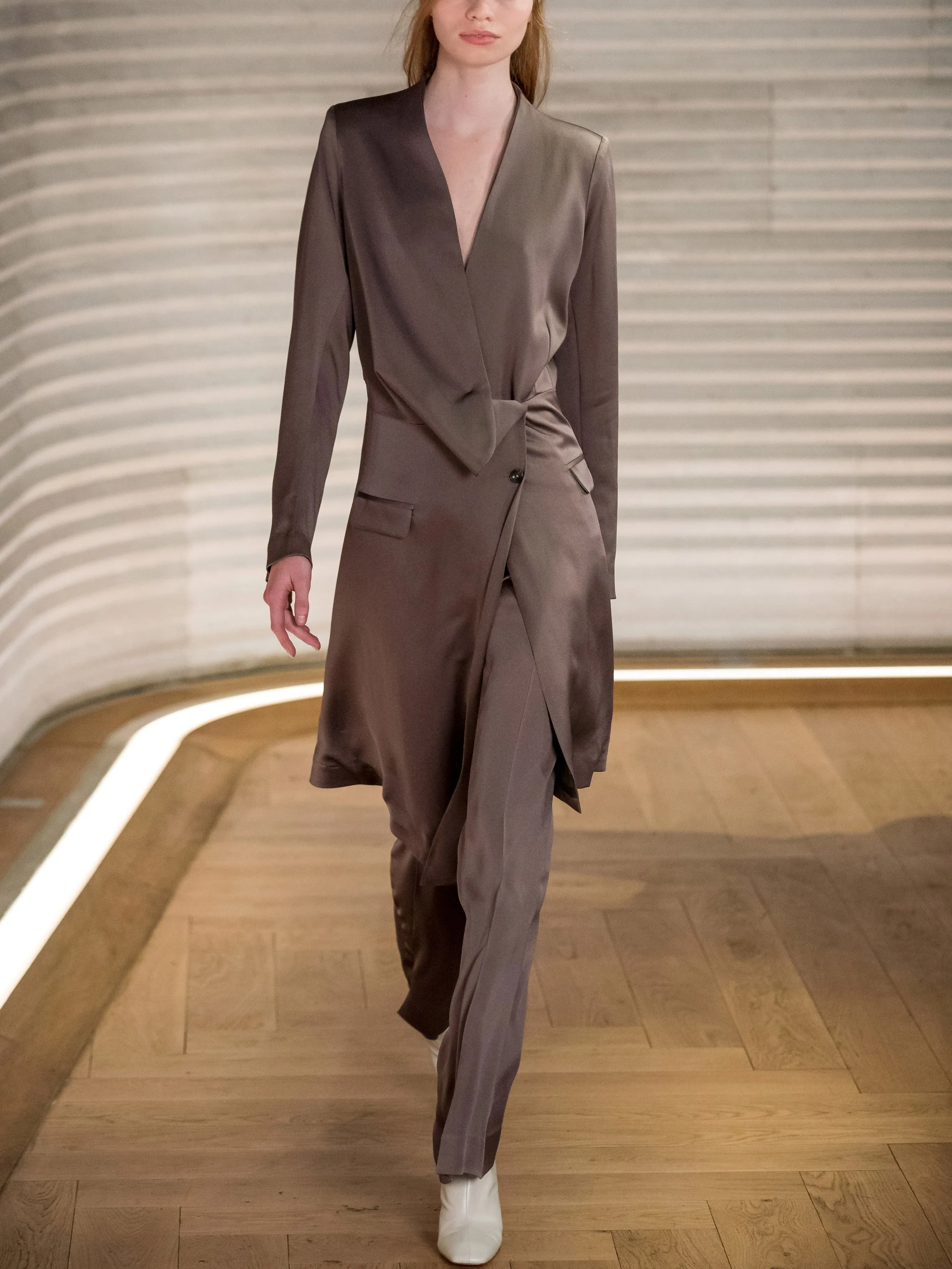 Draped Tailored Dress