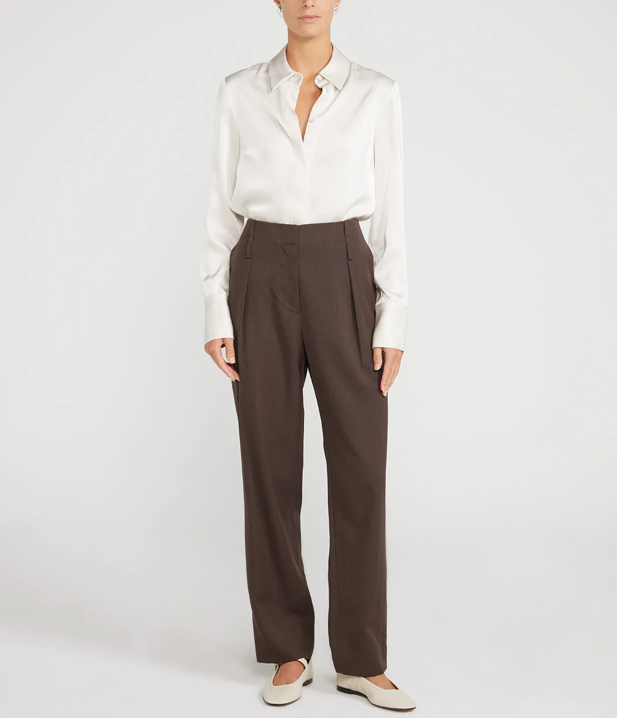 Draper Tailored Pant in Chocolate