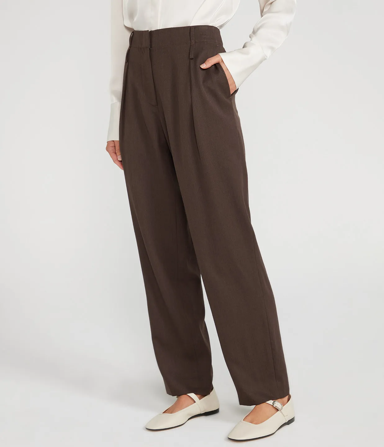 Draper Tailored Pant in Chocolate