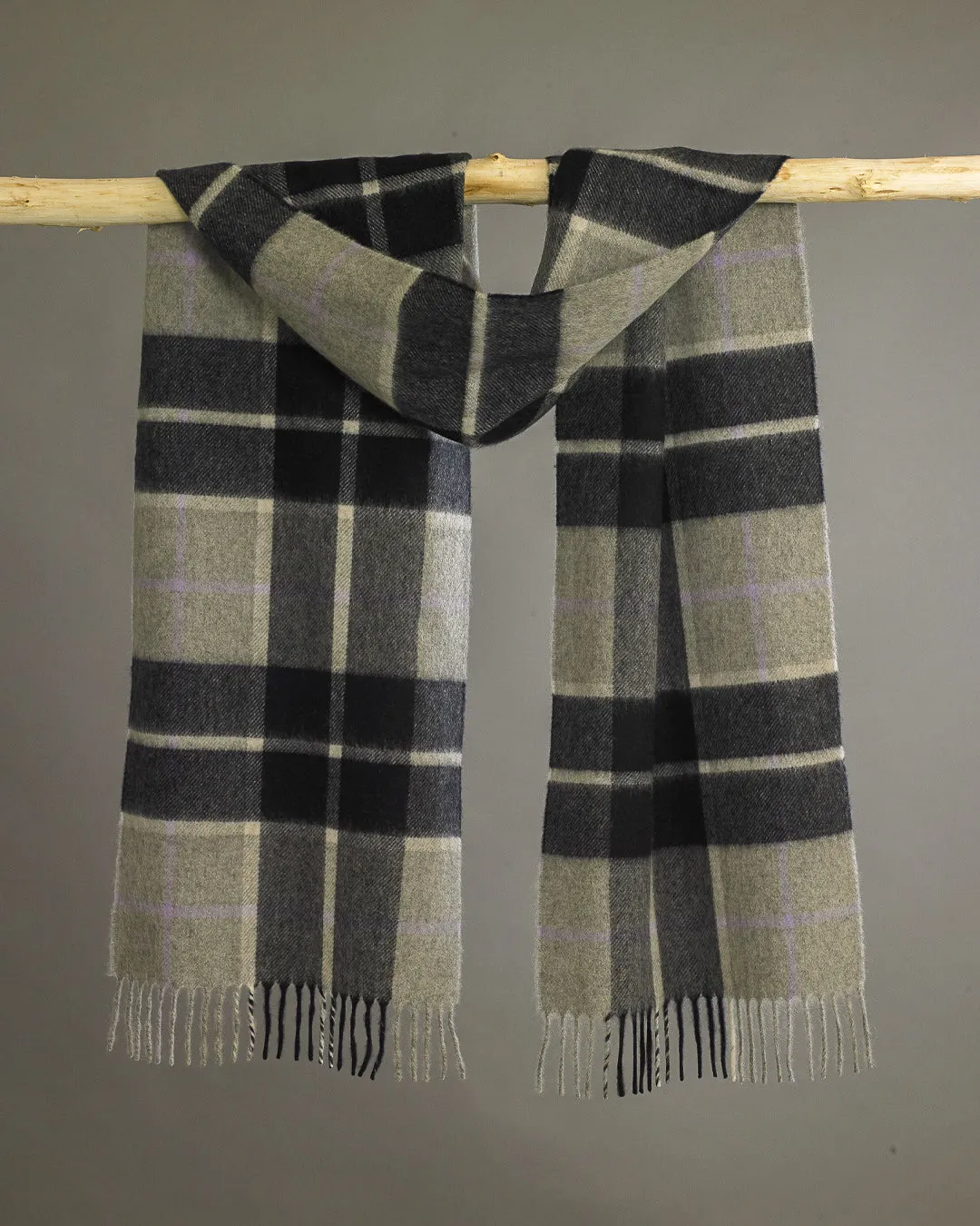 Exploded Silver Bannockbane Wide Cashmere Scarf