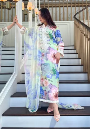 Floral Printed Chiffon Suit