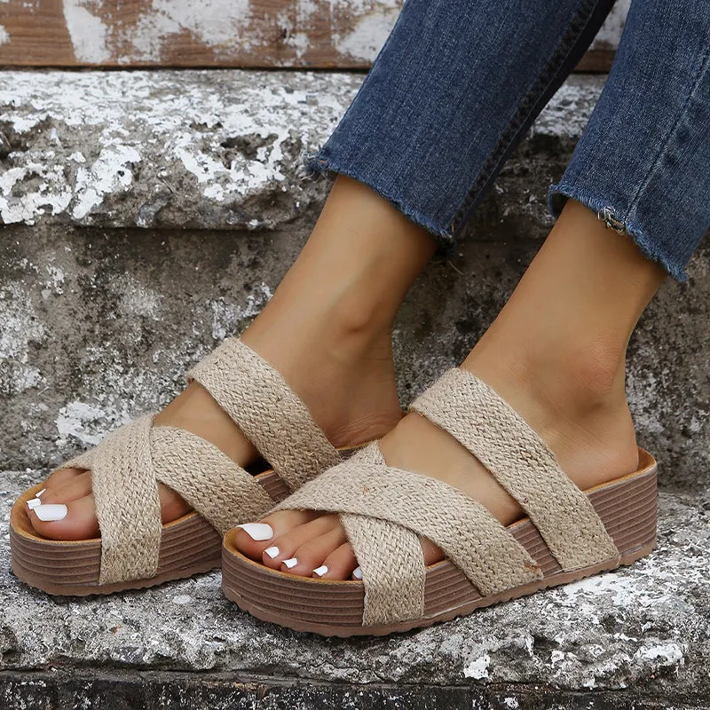 hulianfu Casual Weave Opend Comfortable Shoes