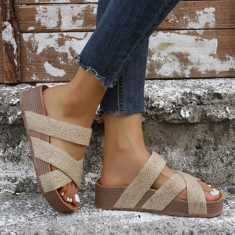 hulianfu Casual Weave Opend Comfortable Shoes