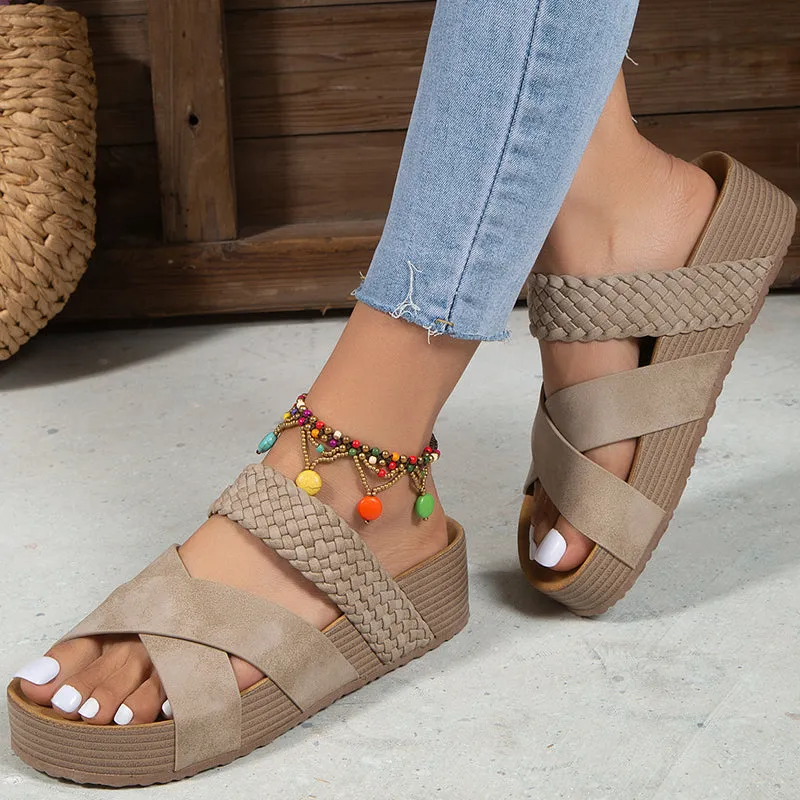 hulianfu Casual Weave Opend Comfortable Shoes