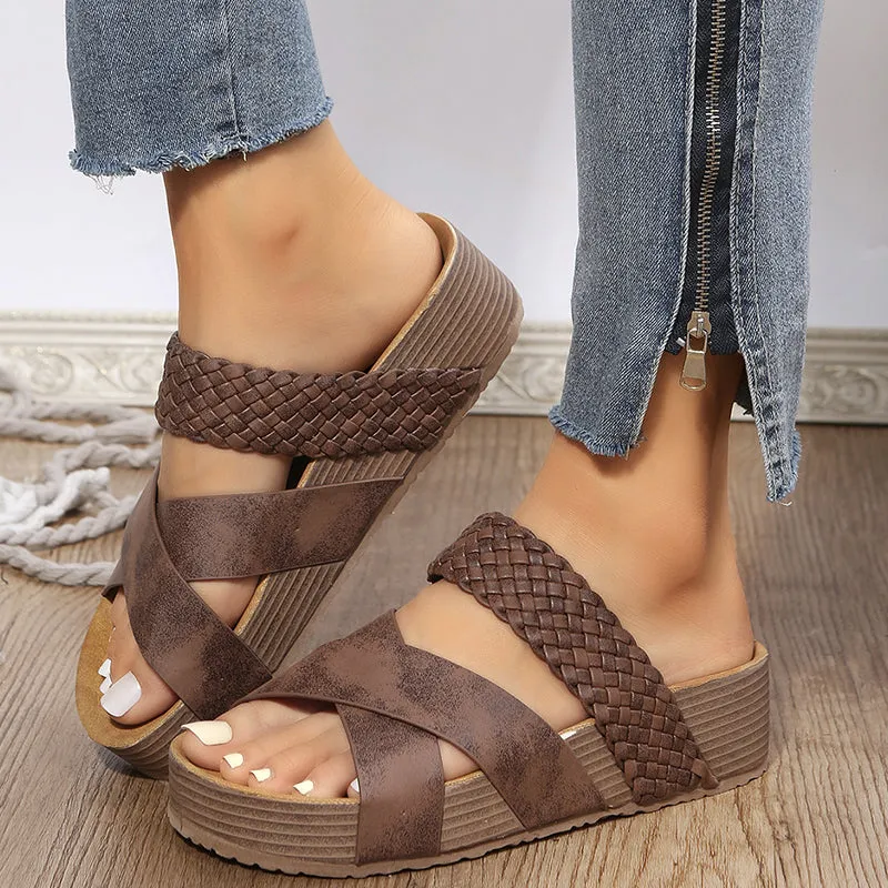 hulianfu Casual Weave Opend Comfortable Shoes