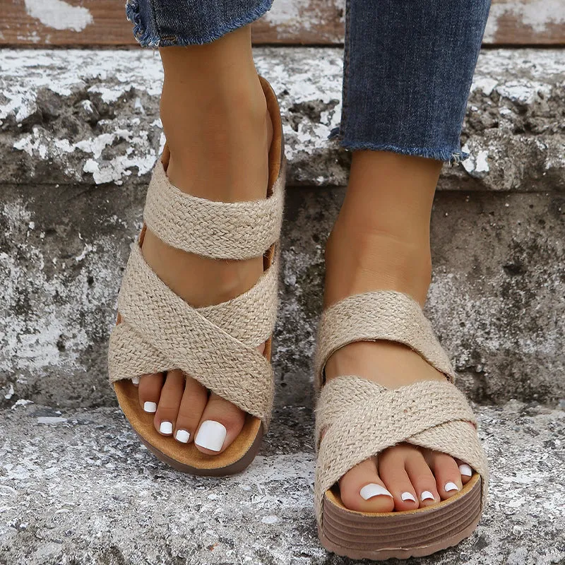 hulianfu Casual Weave Opend Comfortable Shoes
