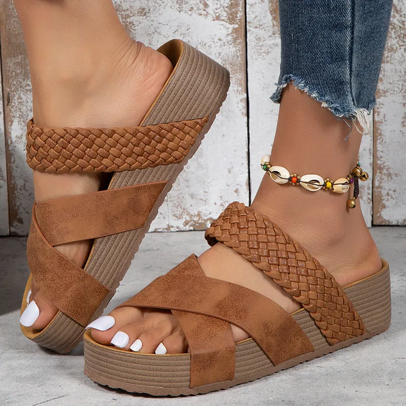 hulianfu Casual Weave Opend Comfortable Shoes
