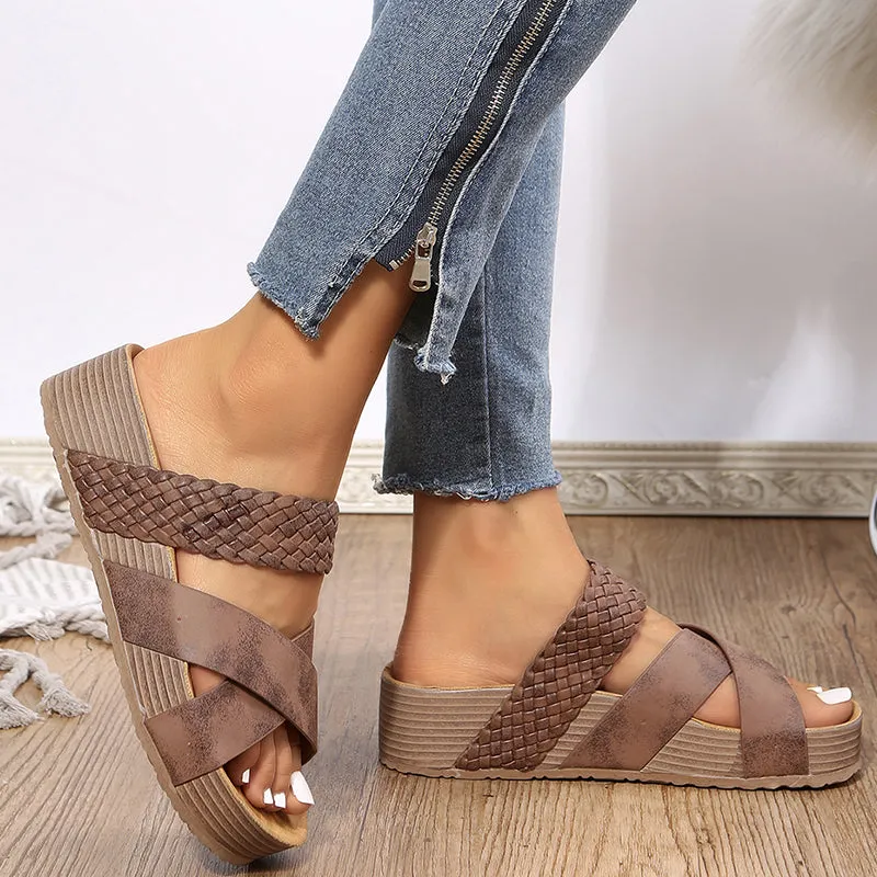 hulianfu Casual Weave Opend Comfortable Shoes