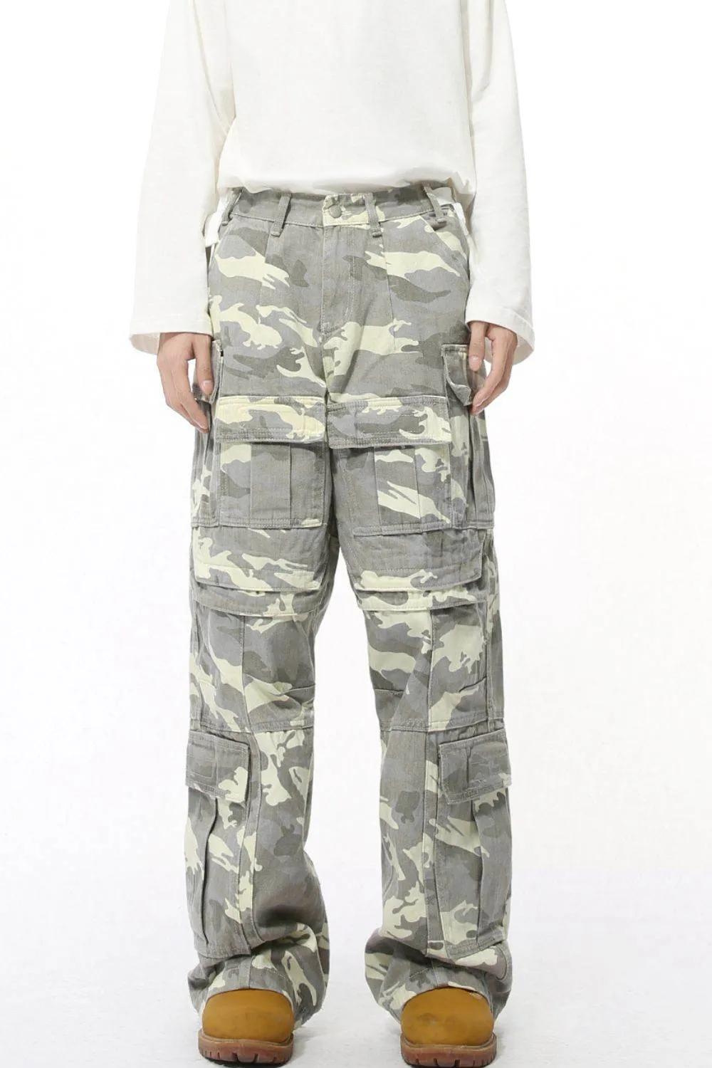 Men's Camouflage Straight Cargo Jeans