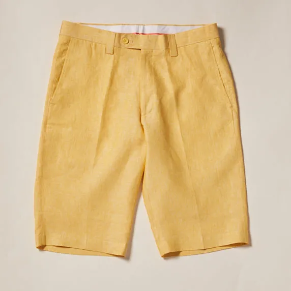 Premium Linen Flat Front Short  Seasonal Colors