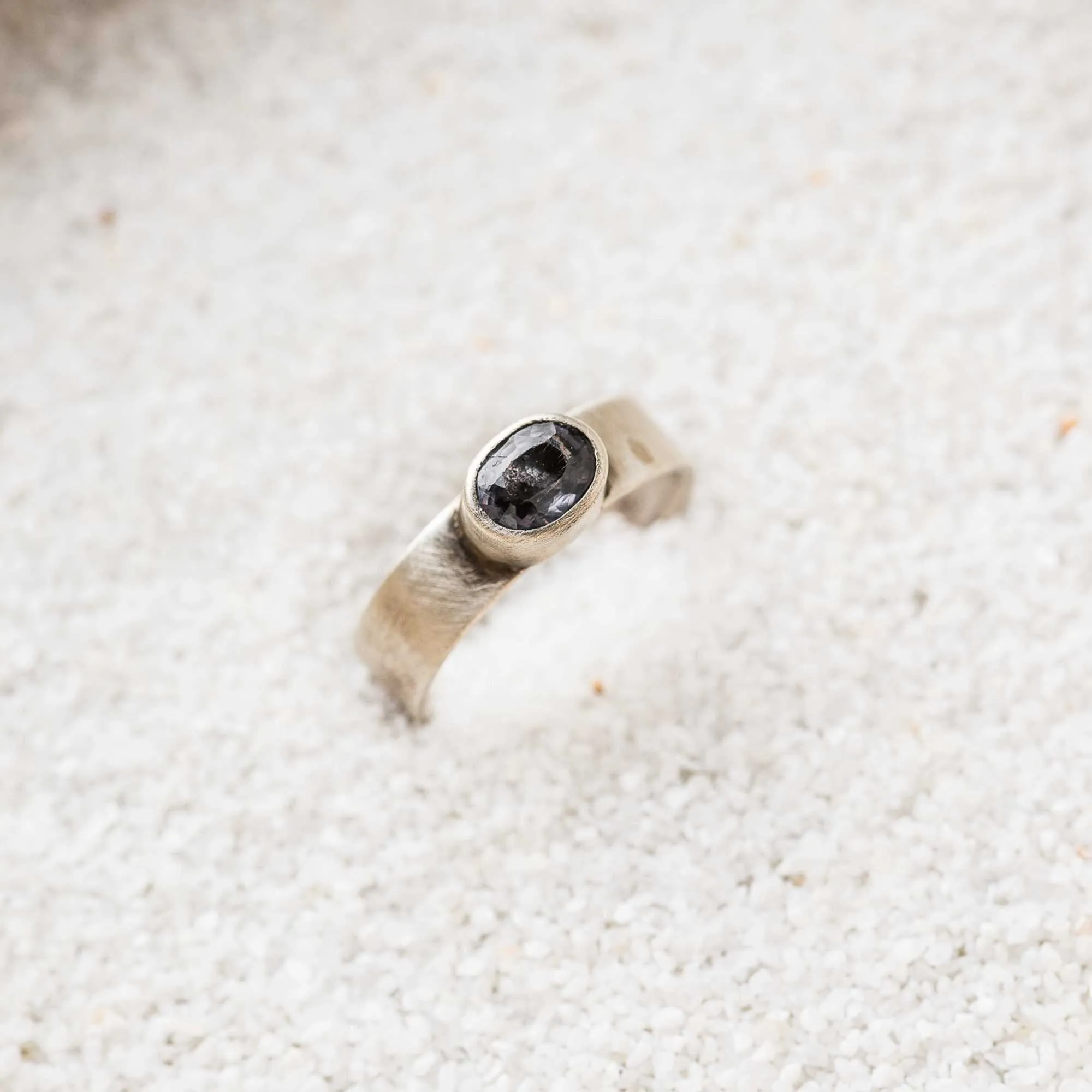 Purple Spinel East-West Ring on Cigar Band