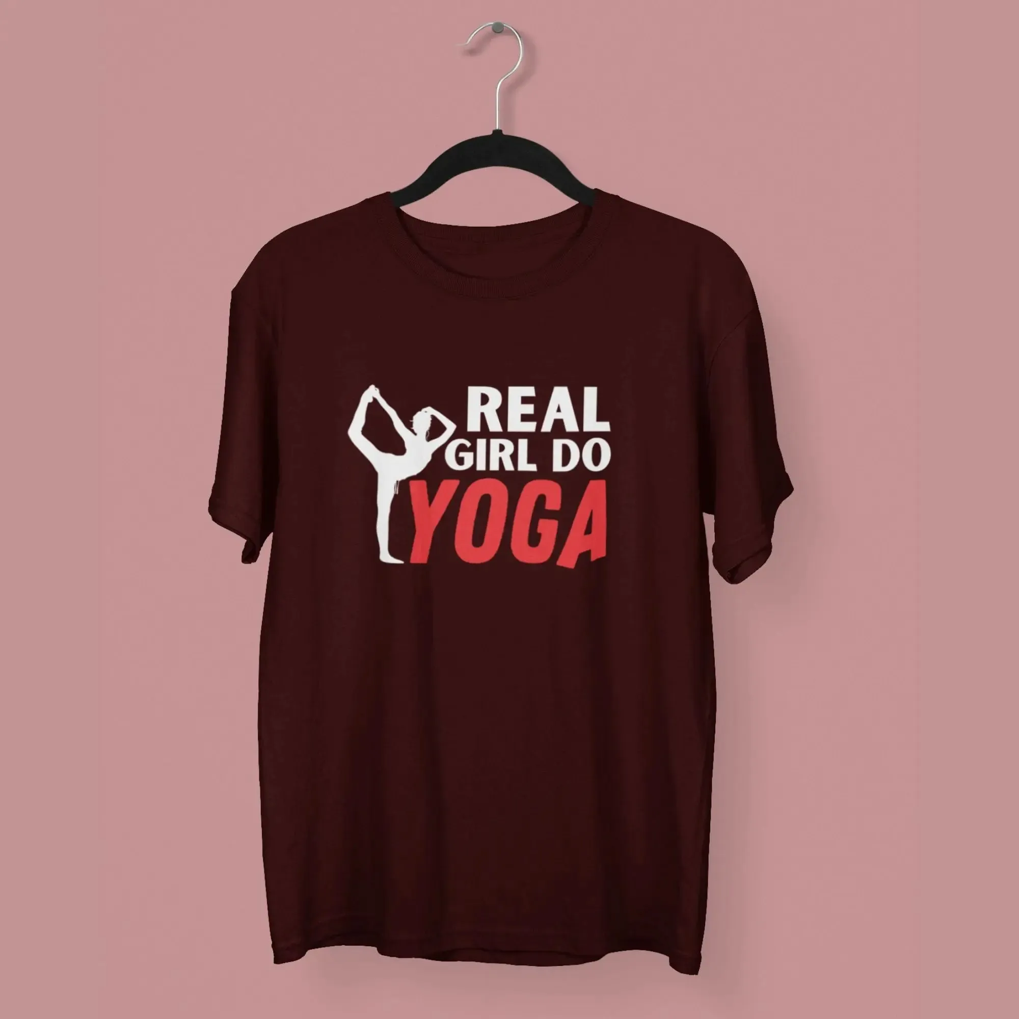 Real Girl do Yoga Round Neck Half Sleeve Classic T-Shirt