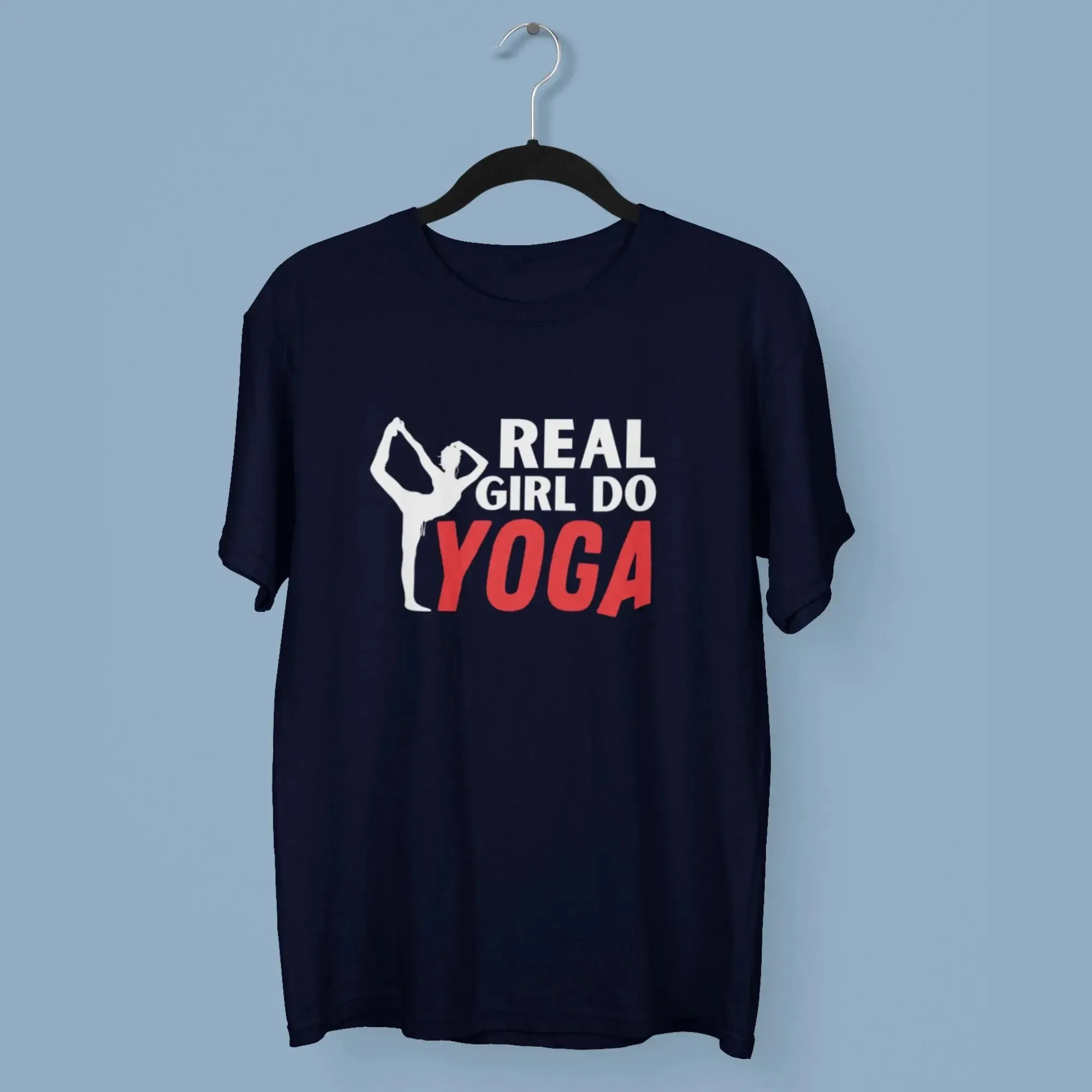 Real Girl do Yoga Round Neck Half Sleeve Classic T-Shirt