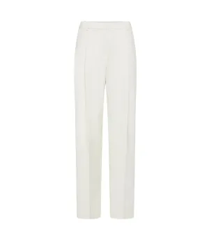 Tailored Pleat Pant in White