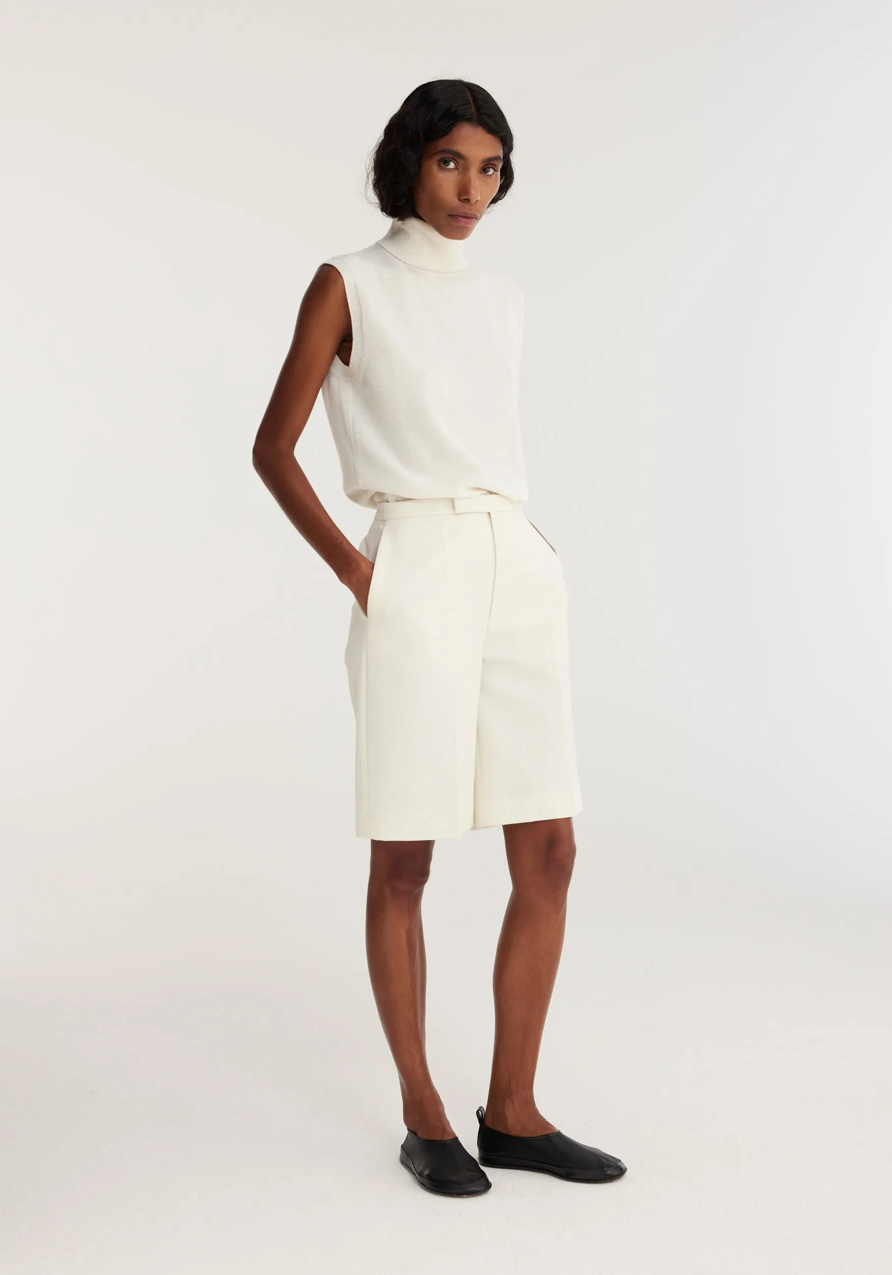 Tailored Wool Shorts
